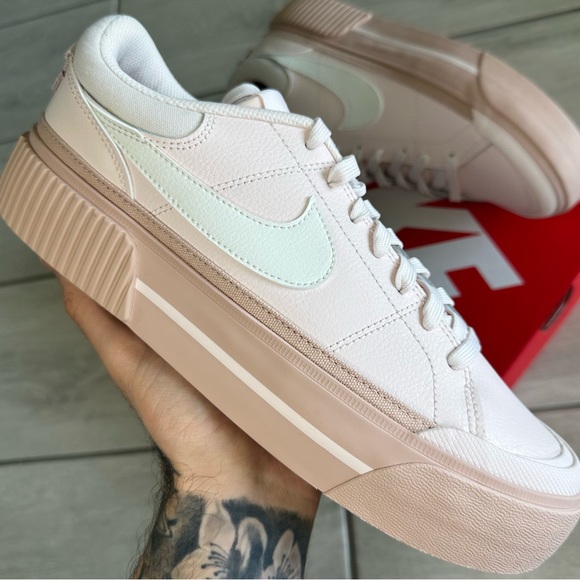 Nike Shoes - NIKE COURT LOW PINK WHITE SNEAKERS